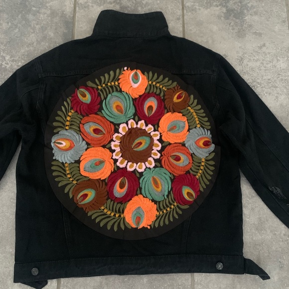 5 Star Rated New Bohemian Embroidered Denim Jean Jacket - Picture 9 of 17